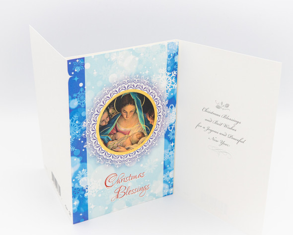 Mary and Infant with Angels Christmas Card (10 pack) Mary and Infant with Angels Christmas Card (10 pack)