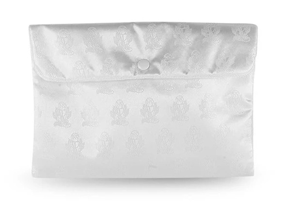 White Satin Rosary Purse White Satin Rosary Purse