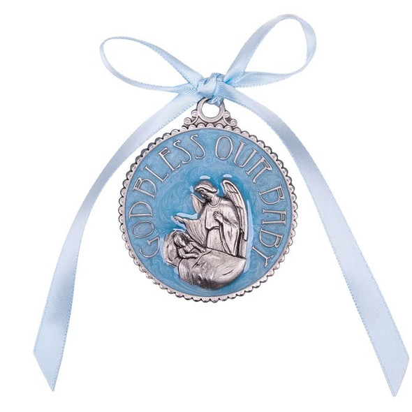 Blue Epoxied Crib Medal