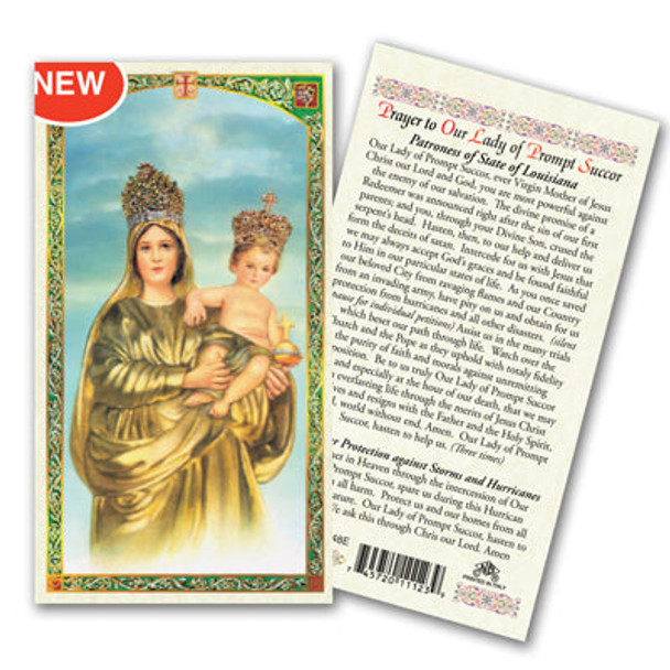 Our Lady Of Prompt Succor Laminated Prayer Cards