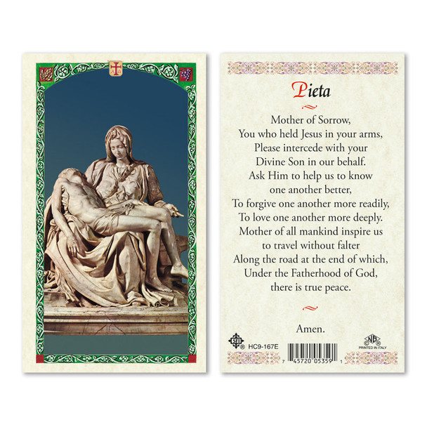 Pieta Laminated Prayer Cards Pieta Laminated Prayer Cards