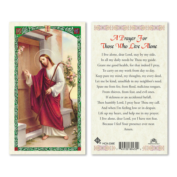 Prayer For Those Who Live Alone Laminated Prayer Cards