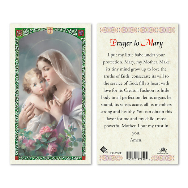 A Prayer To Mary Laminated Prayer Cards