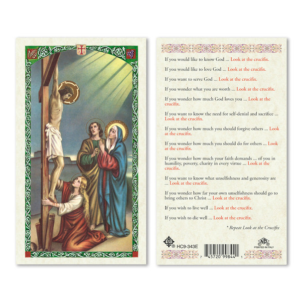 Crucifix Prayer Laminated Prayer Cards