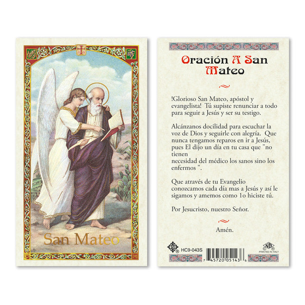 San Mateo Spanish Laminated Prayer Cards San Mateo Spanish Laminated Prayer Cards