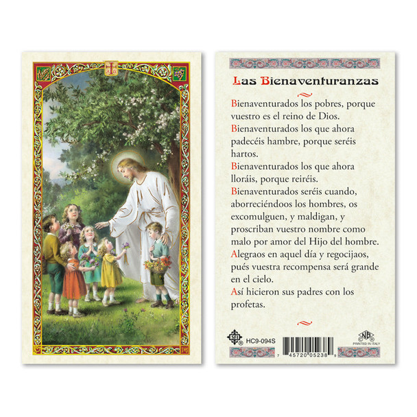 Bienaventuranzas Spanish Laminated Prayer Cards