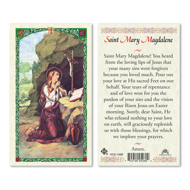 St. Magdalena Laminated Prayer Cards St. Magdalena Laminated Prayer Cards