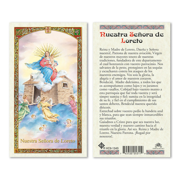Virgen De Loreto Spanish Laminated Prayer Cards