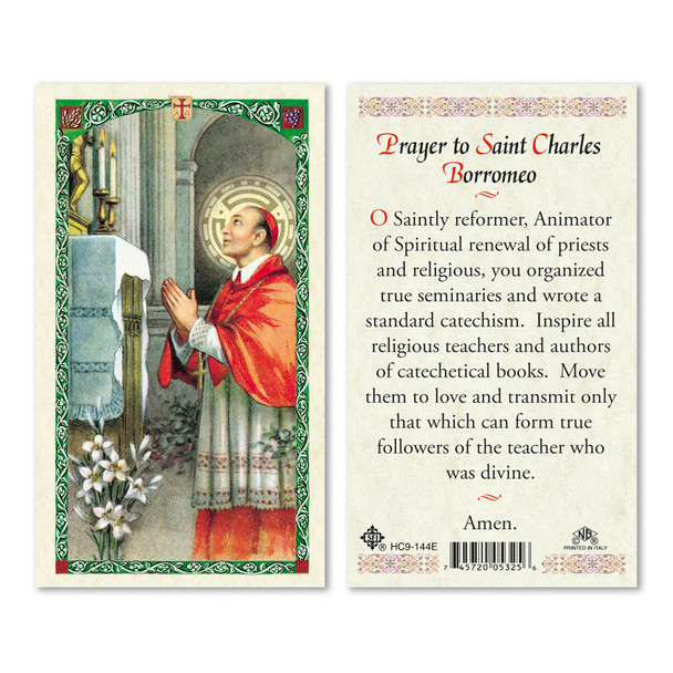 St. Charles Bromeo Laminated Prayer Cards St. Charles Bromeo Laminated Prayer Cards