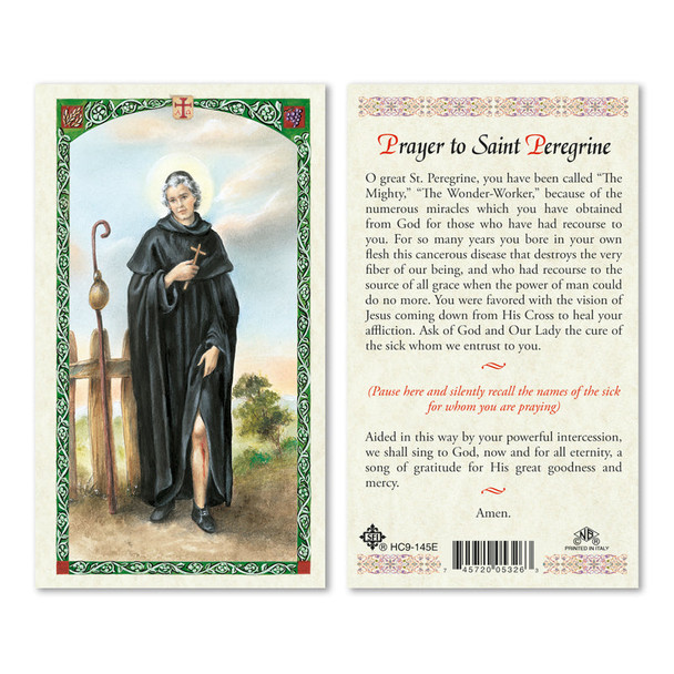 St. Peregrine Laminated Prayer Cards St. Peregrine Laminated Prayer Cards