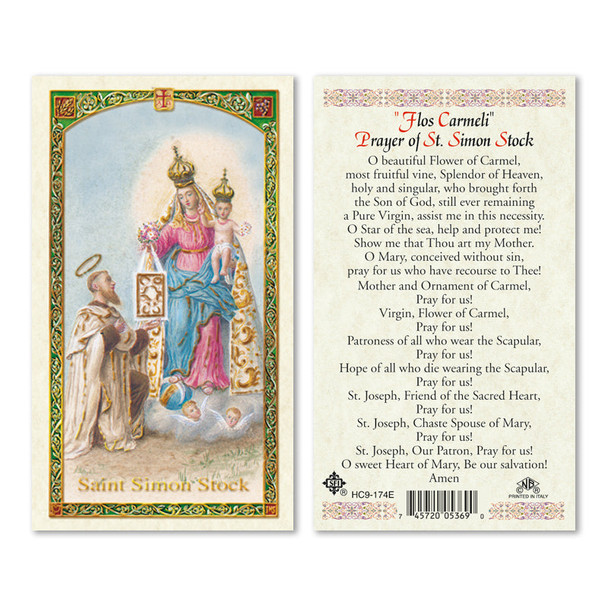 St. Simon Saintock Laminated Prayer Cards