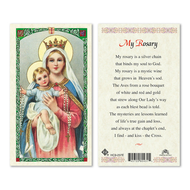 Madonna W/ Child My Rosary Laminated Prayer Cards Madonna W/ Child My Rosary Laminated Prayer Cards