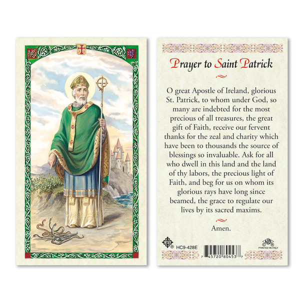 St. Patrick Laminated Prayer Cards