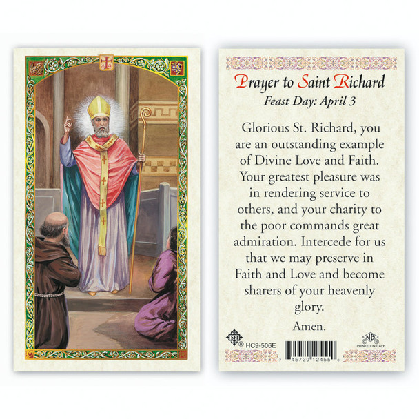 St. Richard Prayer Laminated Prayer Cards