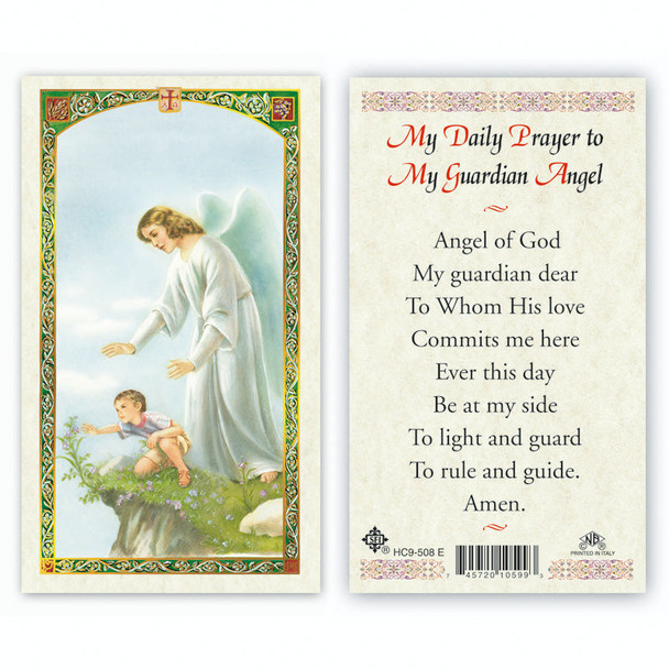 Guardian Angel Boy Laminated Prayer Cards