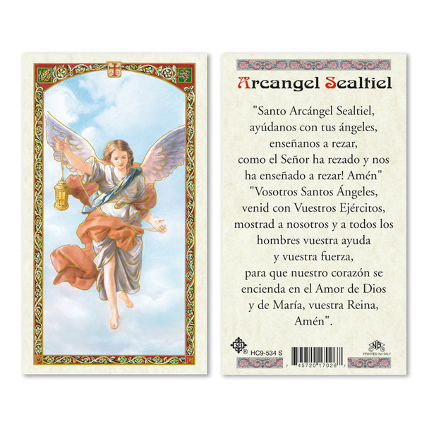 Archangel Sealtiel Spanish Laminated Prayer Cards