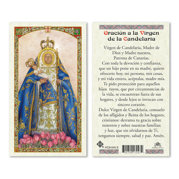 Virgen Candelaria Card Spanish Laminated Prayer Cards