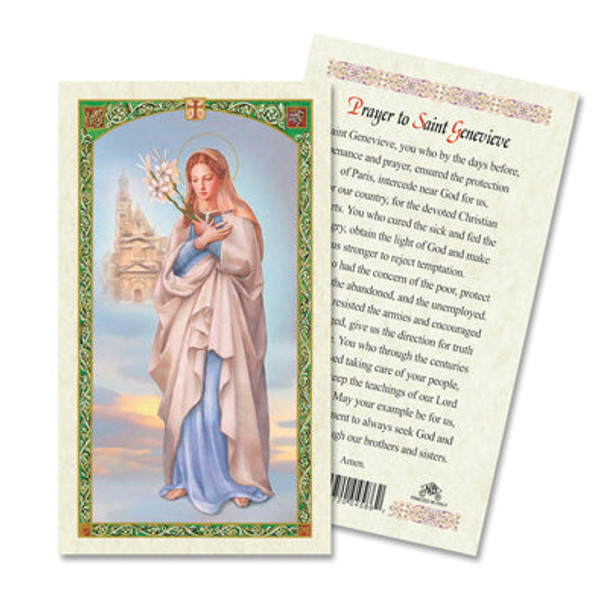 Prayer To St. Genevieve Laminated Prayer Cards