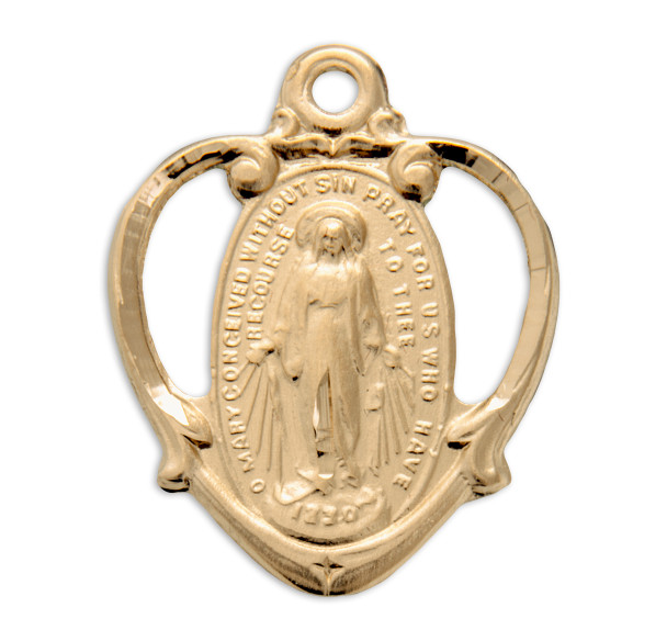 Gold Over Sterling Silver Miraculous Medal