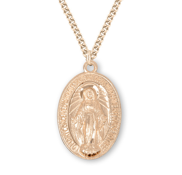 Gold Over Sterling Silver Miraculous Medal