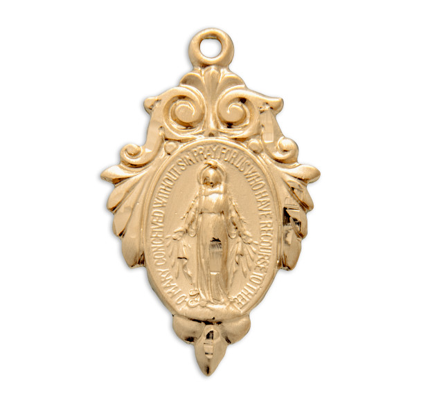 Gold Over Sterling Silver Miraculous Medal