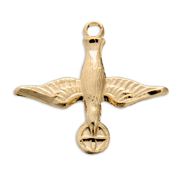 Holy Spirit Gold Over Sterling Silver Medal