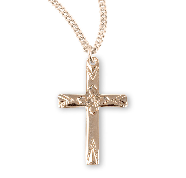 Gold Over Sterling Silver Cross