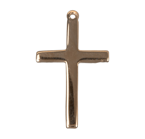 Gold Over Sterling Silver High Polished Cross