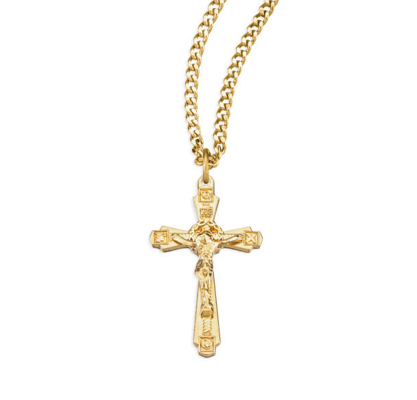 Gold Over Sterling Silver Crucifix