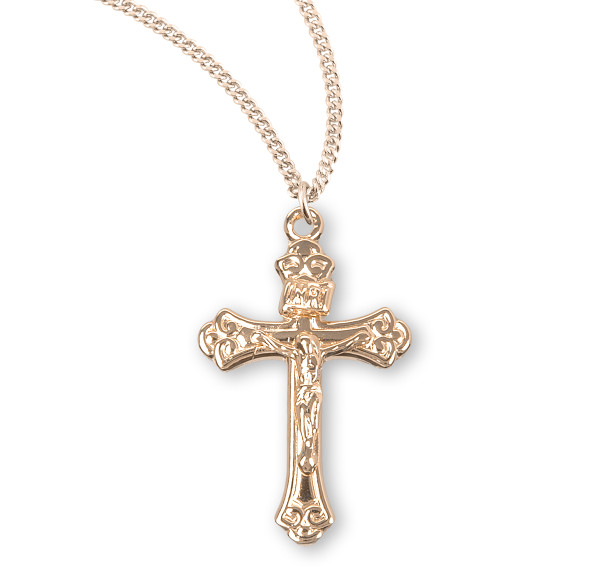 Gold Over Sterling Silver Tapered Crucifix