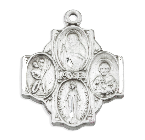 Sterling Silver 4-Way Medal