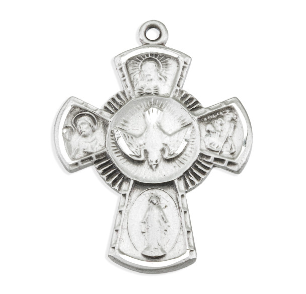 Sterling Silver 4-Way Medal