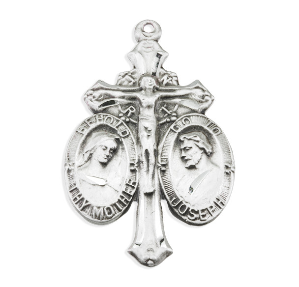 Sterling Silver Jesus-Mary-Joseph Medal