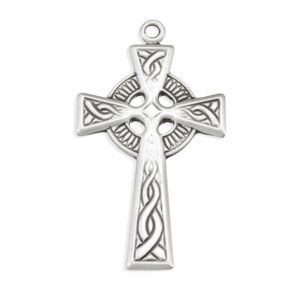 Sterling Silver Irish Celtic cross Pendant