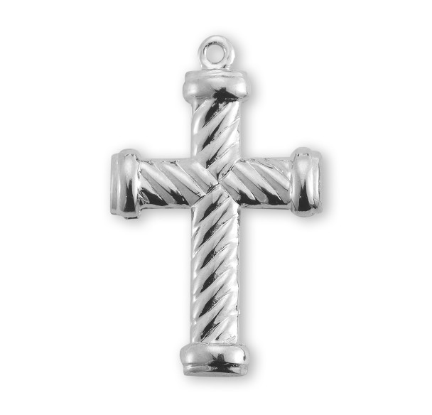 Twist Design Sterling Silver Cross Twist Design Sterling Silver Cross