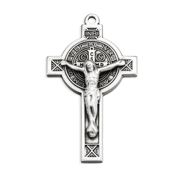 Saint Benedict Jubilee Sterling Silver Medal/Crucifix