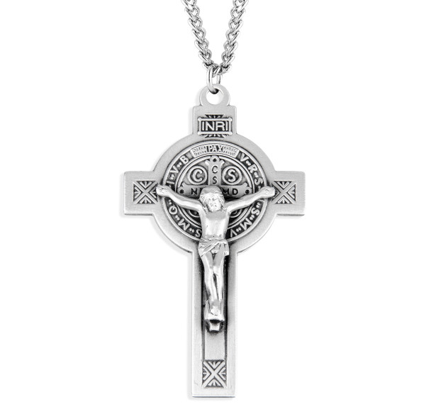 Saint Benedict Jubilee Sterling Silver Medal/Crucifix