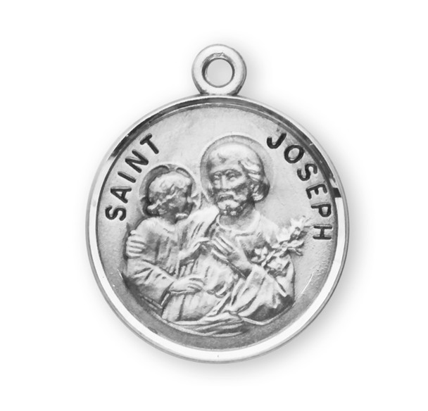 Patron Saint Joseph Oval Sterling Silver Medal