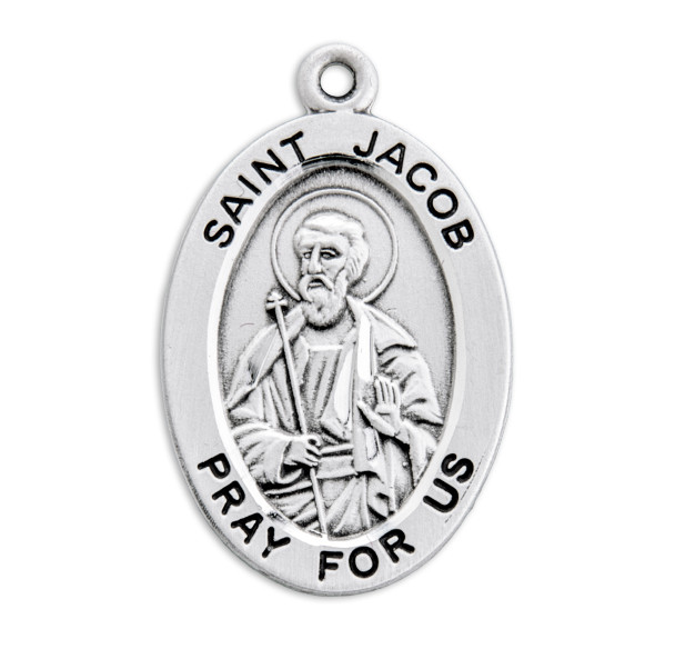 Patron Saint Jacob Oval Sterling Silver Medal Patron Saint Jacob Oval Sterling Silver Medal