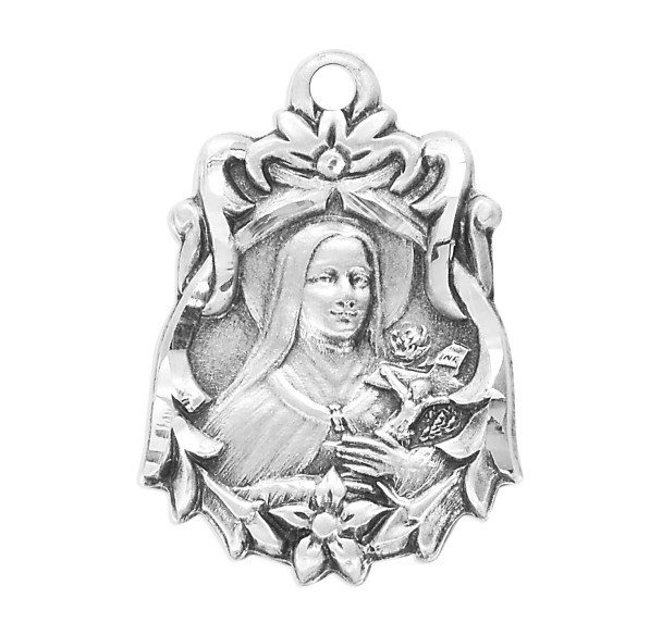 Saint Therese of Lisieux Sterling Silver Medal