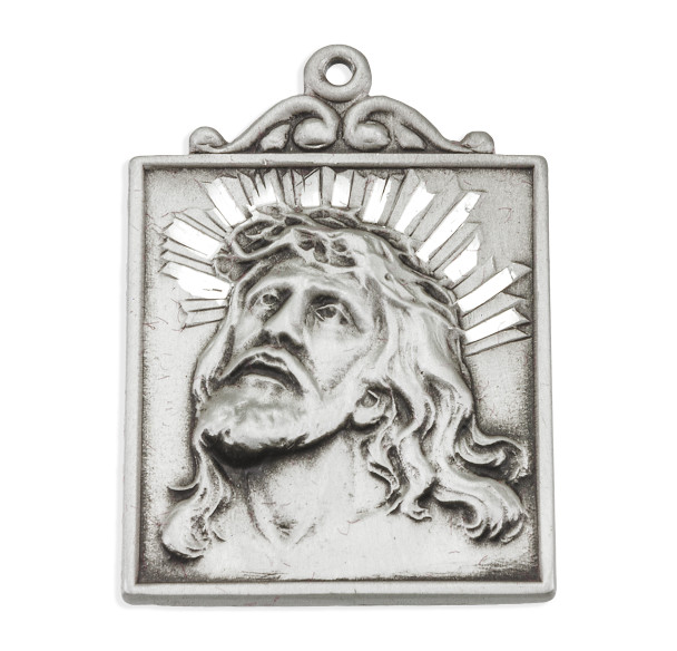 Sterling Silver Square "Crown of Thorns" Medal Sterling Silver Square "Crown of Thorns" Medal