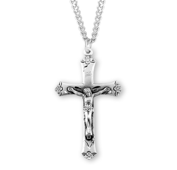 Sterling Silver Flare Tipped Crucifix