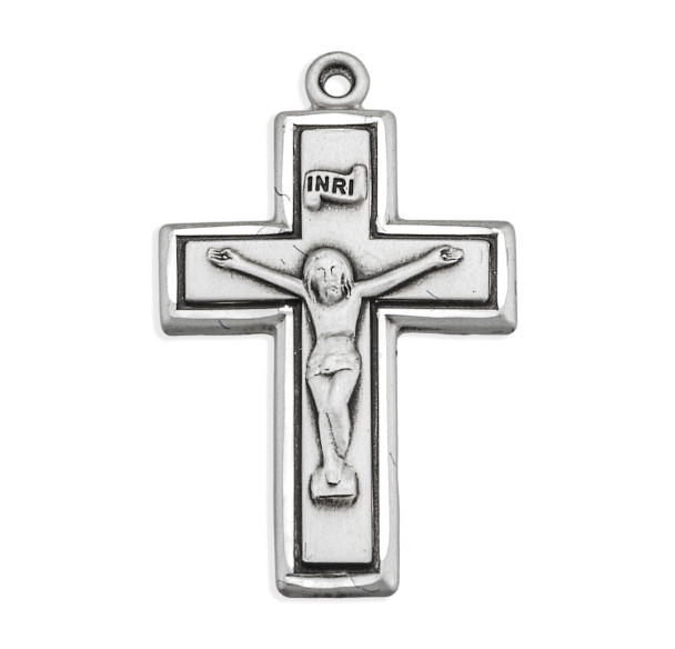 Sterling Silver Wide Crucifix