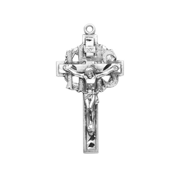 Pierced Sterling Silver Crucifix