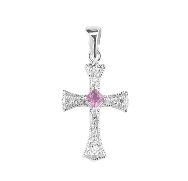 Sterling Silver Cubic Zirconia's "CZ's" Cross