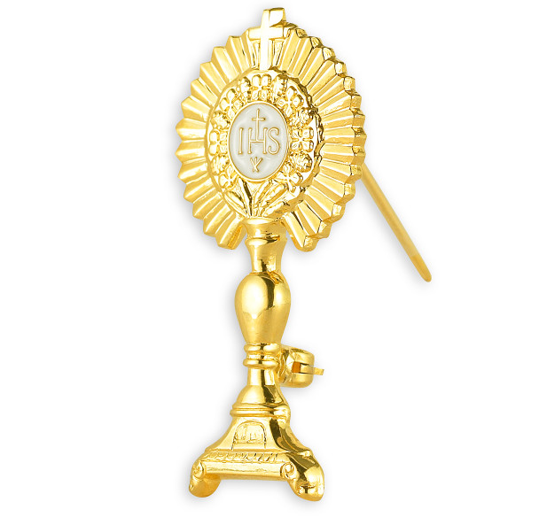 Gold Over Sterling Silver Monstrance Pin