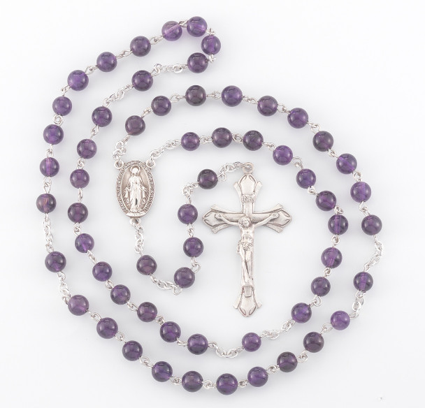 Genuine Amethyst Sterling Rosary