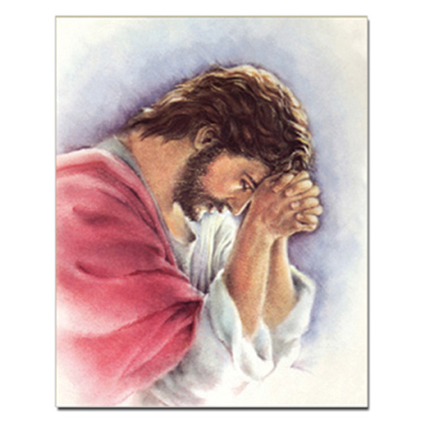 JESUS PRAYING CARDED 8x10 PRINT FOR FRAMING