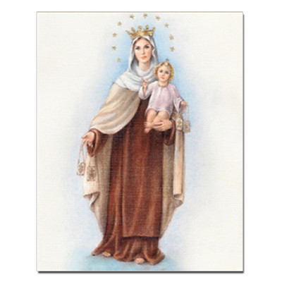 MT OL CARMEL W/CHILD CARDED 8x10 PRINT FOR FRAMING