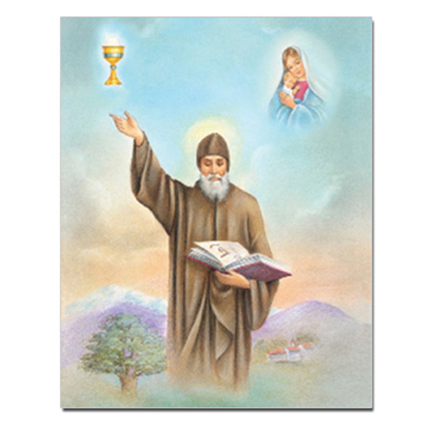 SAINT CHARBEL CARDED 8x10 PRINT FOR FRAMING SAINT CHARBEL CARDED 8x10 PRINT FOR FRAMING